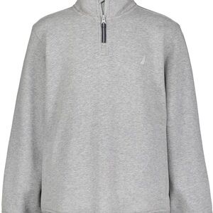 Nautica Kids Gray Quarter-Zip Sweater